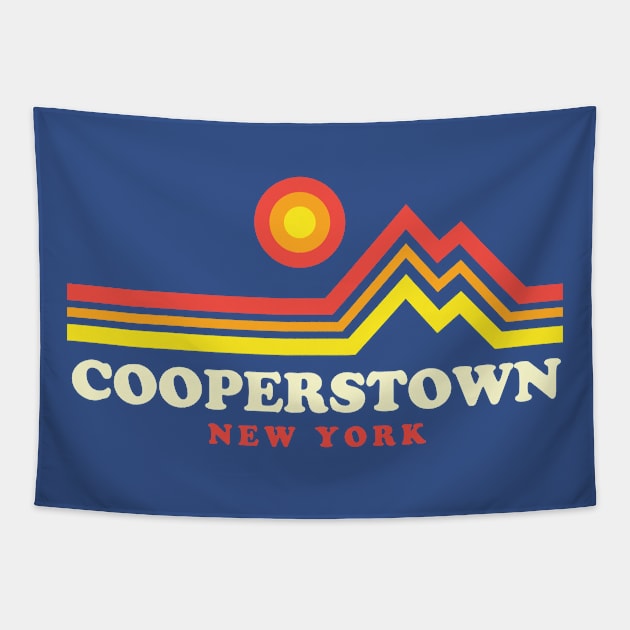 Cooperstown New York Vacation Sunset Mountain Tapestry by PodDesignShop