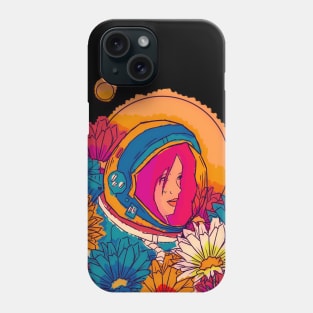 Flower astronaut Phone Case