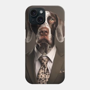 German Shorthaired Pointer Dog in Suit Phone Case