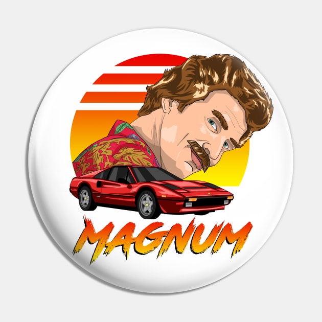 Outrun Magnum Pin by MostlyMagnum
