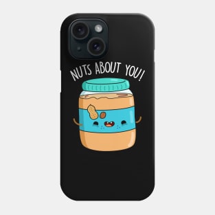 Nuts About You Cute Peanut Butter Pun Phone Case