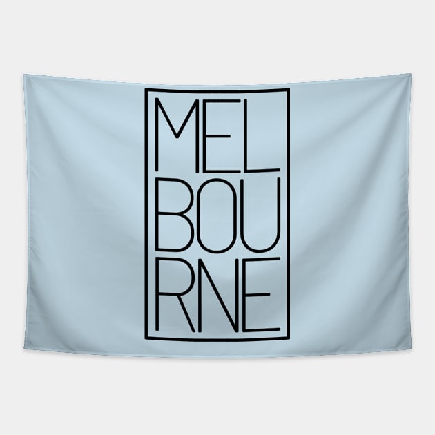 Cool Melbourne Australia Souvenir Typography Gift Tapestry by peter2art