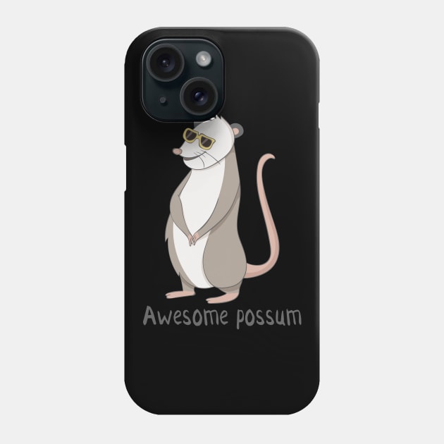 Awesome Possum Funny Possum Phone Case by Dreamy Panda Designs