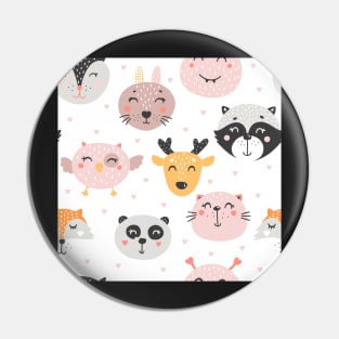 Woodland Animals Kids Print Pin