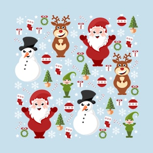 Merry Christmas cartoon pattern T-Shirt