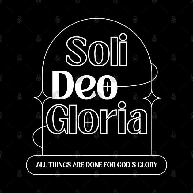 Soli Deo Gloria Modern Design in Dark Theme by stefaniebelinda