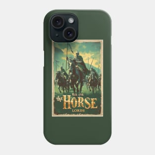 Ride with the Horse Lords - Vintage Travel Poster - Fantasy Phone Case