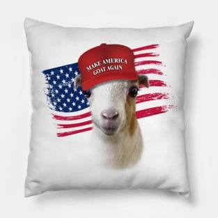 Make America GOAT Again LaMancha Kid Goat Pillow