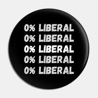 Zero Percent Liberal, 0% Liberal, Republican Party Pin