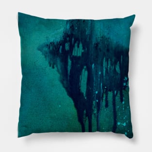 Teal abstract Pillow