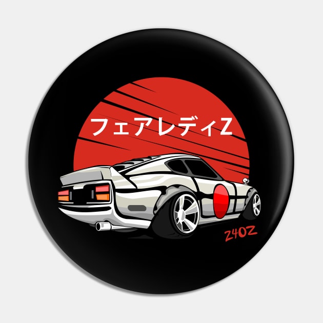 JDM Drifting 240z Classic Old School Japanese Classic Car Pin by Violette Graphica