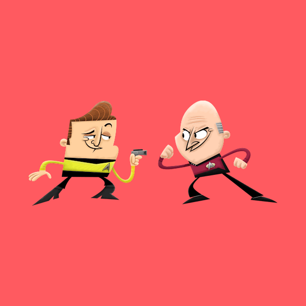 Kirk Vs Picard by Xander13