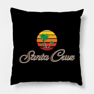 Surf City Santa Cruz Logo Pack Sticker with Palm Classic Lines Dark Pillow