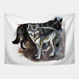 Timber Wolves Tapestry