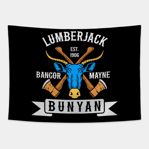 Lumberjack Bunyan Tapestry by nickbeta