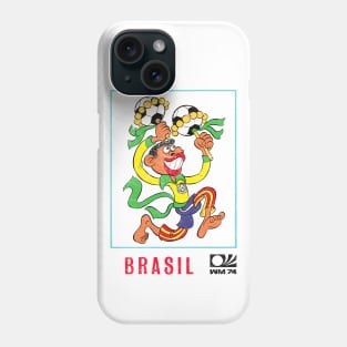 Brasil 74 / Vintage Faded-Style Football Design Phone Case