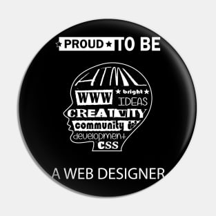 Web Designer T-Shirt Pin