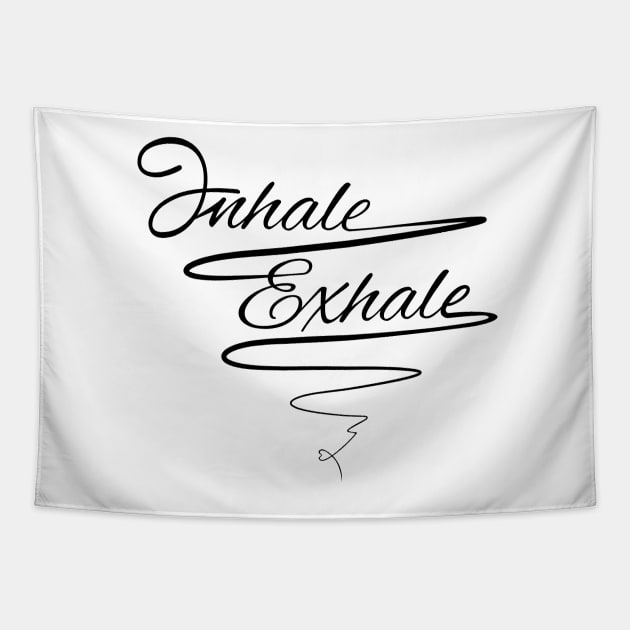 Love Yoga - inhale exhale - Zen T-shirt Tapestry by KazSells