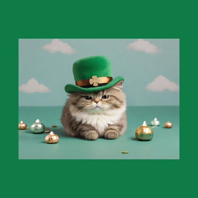 Grumpy St Patrick's day cat by Love of animals