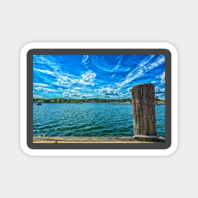 Oak Bluffs Harbor, Martha's Vineyard Magnet by Gestalt Imagery