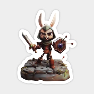 Rabbit warrior Magnet