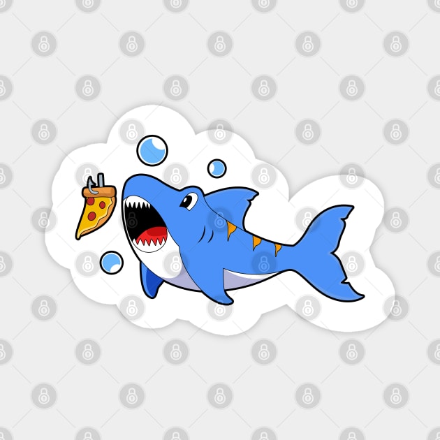 Shark with Pizza as Bait Magnet by Markus Schnabel