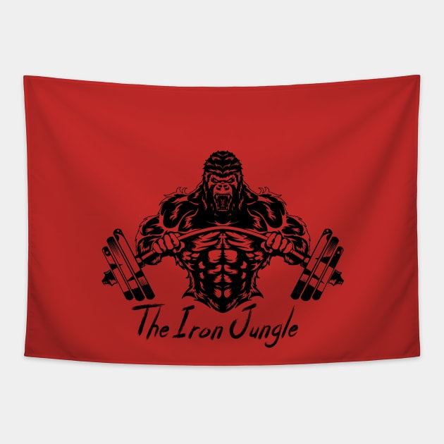 The Iron Jungle Gorilla Gym Tapestry by Cooldaddyfrench