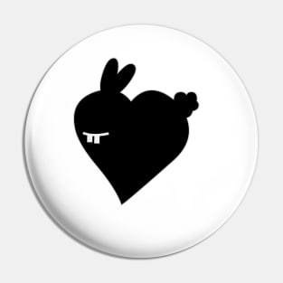 I Love Rabbits - Cute Funny Heart Shaped Bunny Pin