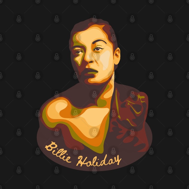 Billie Holiday Portrait by Slightly Unhinged