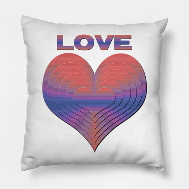 Heart LOVE 5 Pillow by nastiaart