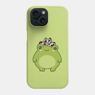 Yee-Haw Kawaii: Cute Frog Rocks a Cowboy Hat - A Charming Cottagecore Aesthetic for Cowboy and Cowgirl Hearts Phone Case