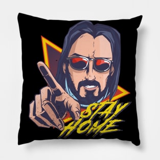 Cyberpunk Stay Home Pillow