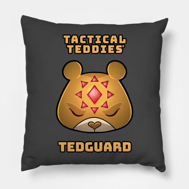 Tactical Teddies ® logo and Tedguard crest Pillow by hiwez