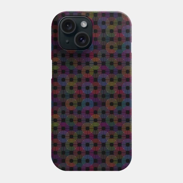 Rainbow circles seamless pattern design Phone Case by kindsouldesign