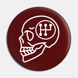 Petrol Head Skull Pin