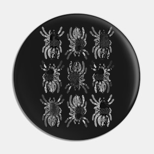 Tarantula Silhouette V90 (Tie Dye Set of 9) Pin