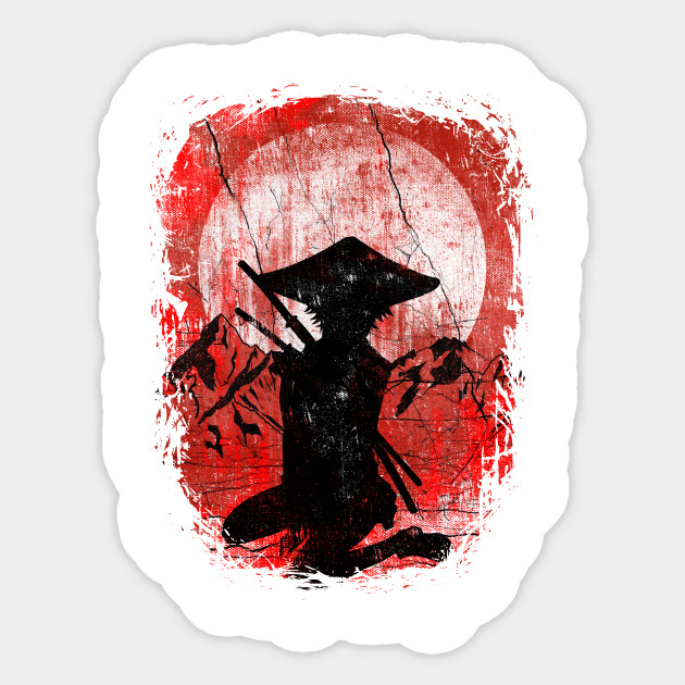 Lady Samurai Anime Sticker Teepublic Uk