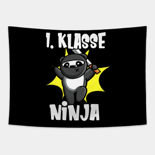 1. Klasse Ninja Panda Kinder Einschulung Tapestry