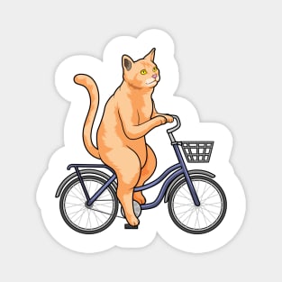 Cat with Bicycle Magnet