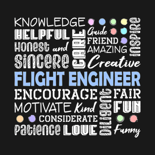 Flight Engineer Love Words T-Shirt