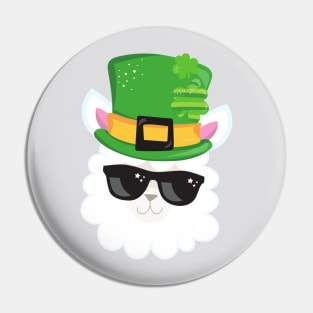 Saint Patrick's Day, Alpaca, Llama, Leprechaun Hat Pin