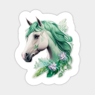 Majestic green Horse Magnet