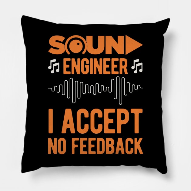 Audio Engineer Sound Engineering Funny Gifts Pillow by Crea8Expressions