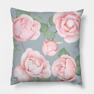 Pink Rose Pattern Pillow