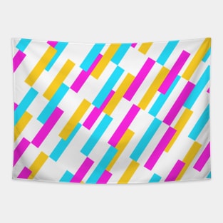 Diagonal Rectangle Pattern - Light Neon Tapestry