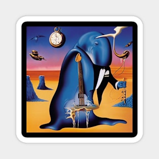 Blue Whale Musician. Magnet