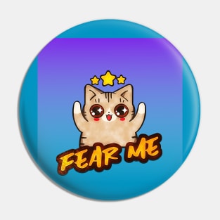 Fear Me (spooky kitten cartoon) Pin