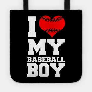 I Love My Baseball Boy Tote