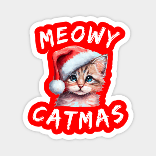 Christmas-Cat Magnet