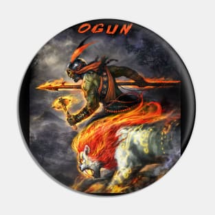 Ogun The Yoruba God of Iron and War Pin